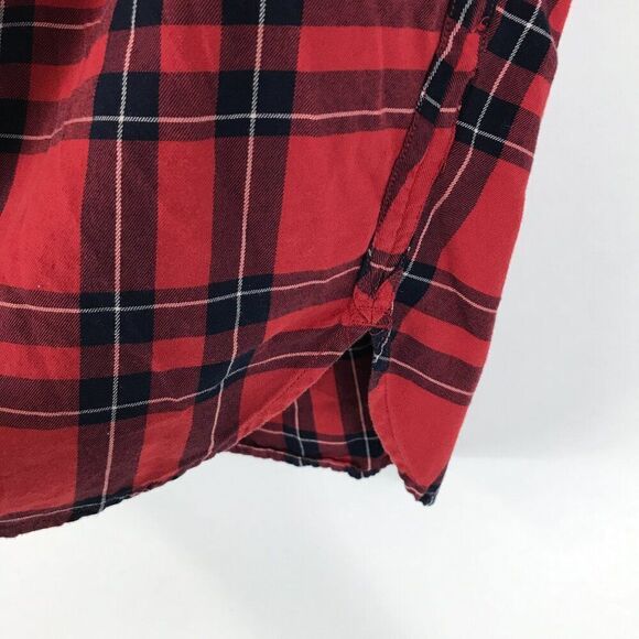 Madewell Embroidered Central Shirt in Dahl Plaid Women's XS Floral Button Down - Picture 6 of 11